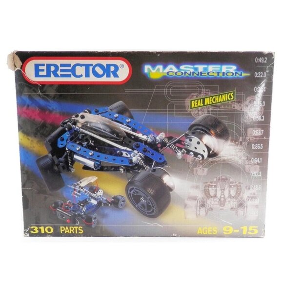 Vintage 1998 Erector Master Connection Vehicle Builder Kit Meccano 030050 Buggy - Picture 1 of 9